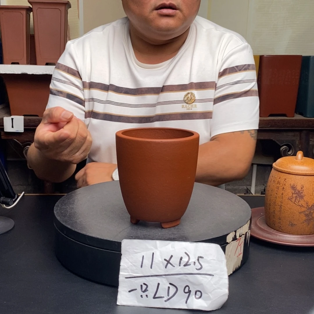 紫砂花盆货号一只LD90