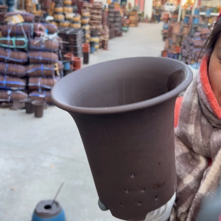 21促销紫泥花盆花盆花盆