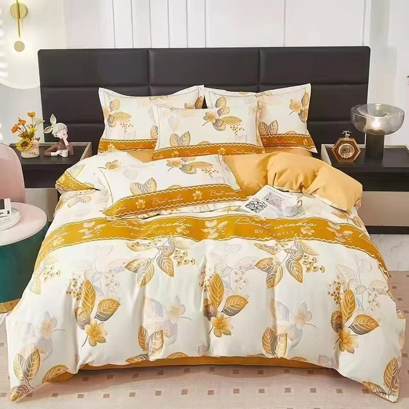 【金枝玉叶】100棉加厚磨毛四件套秋冬新款轻奢床单被套2025新款