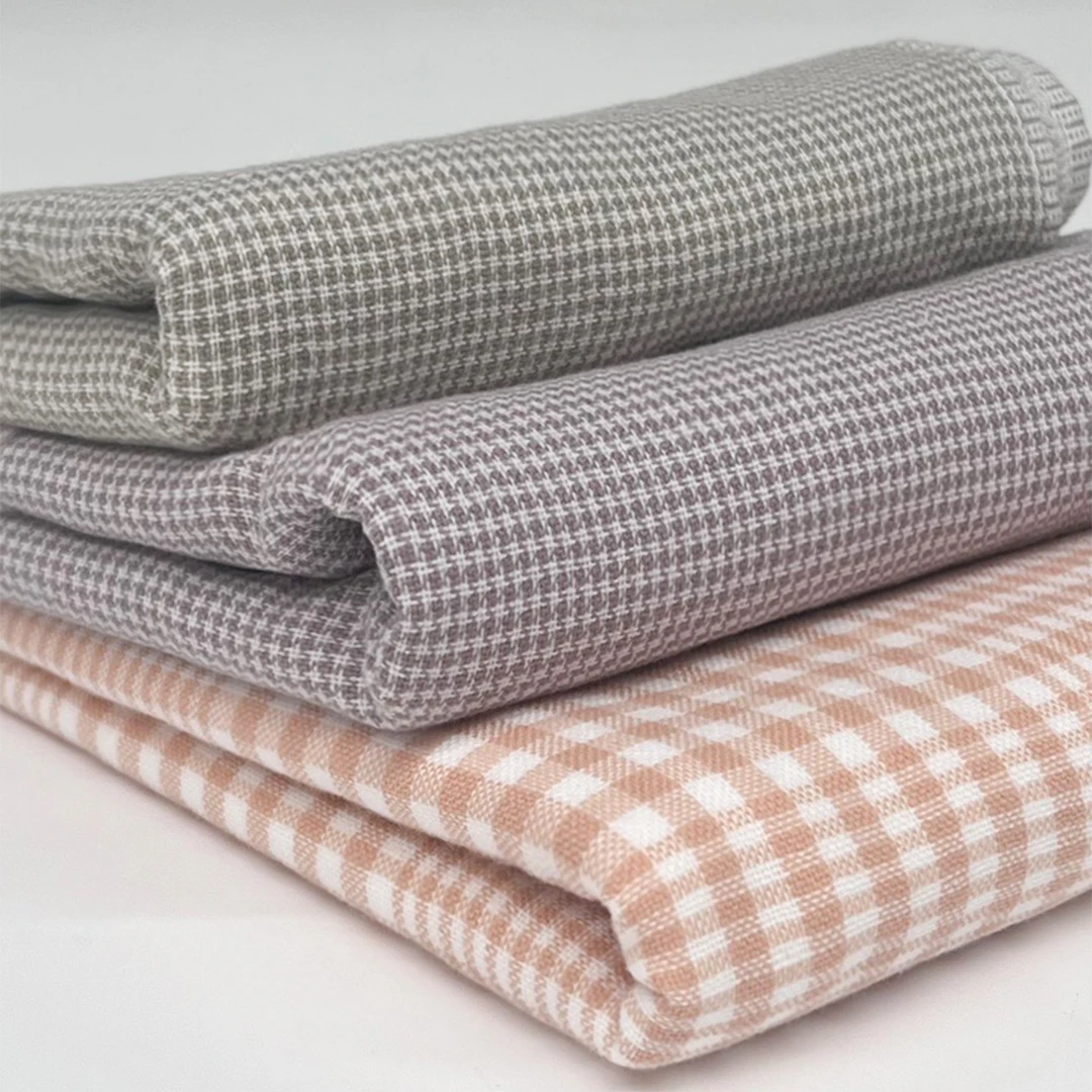 布丁哈鲁 【三条装】儿童格子毛巾柔软洗脸洗澡吸水毛巾25Q341