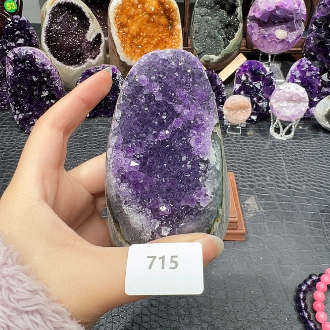 紫晶珠宝半成品未镶嵌