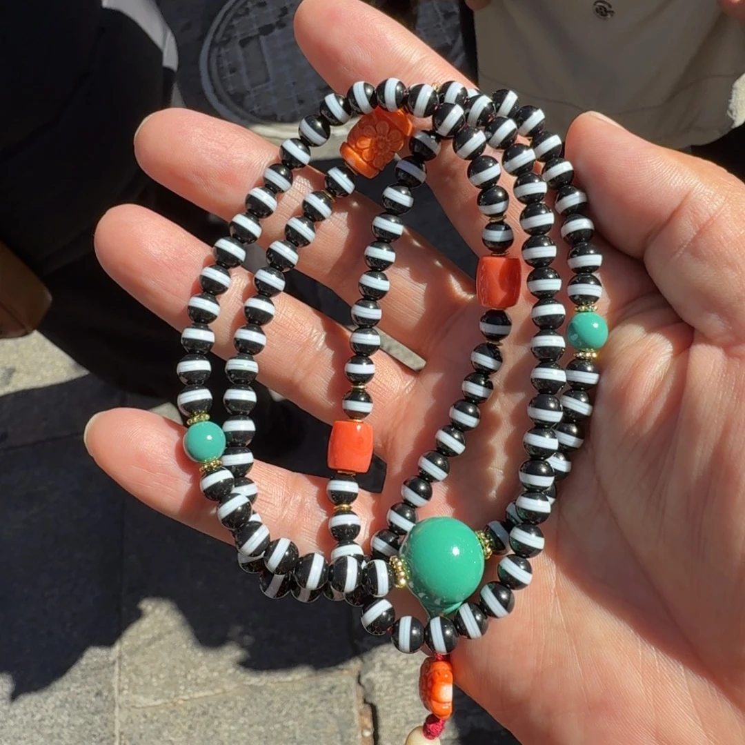 玻璃颈饰藏传精品吊坠项链套装