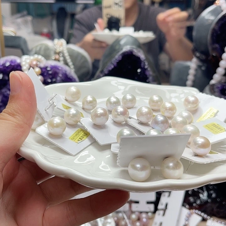 戒指未镶嵌淡水珍珠耳钉