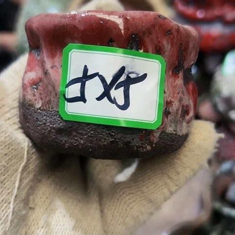 红陶粗陶花盆手工