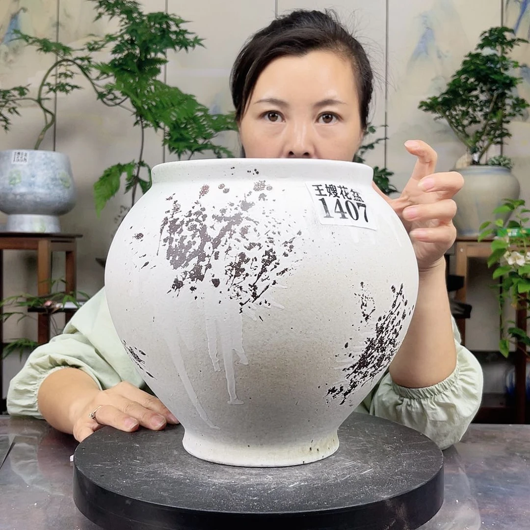 紫砂花盆王嫂花盆直播0607-1407高24口17