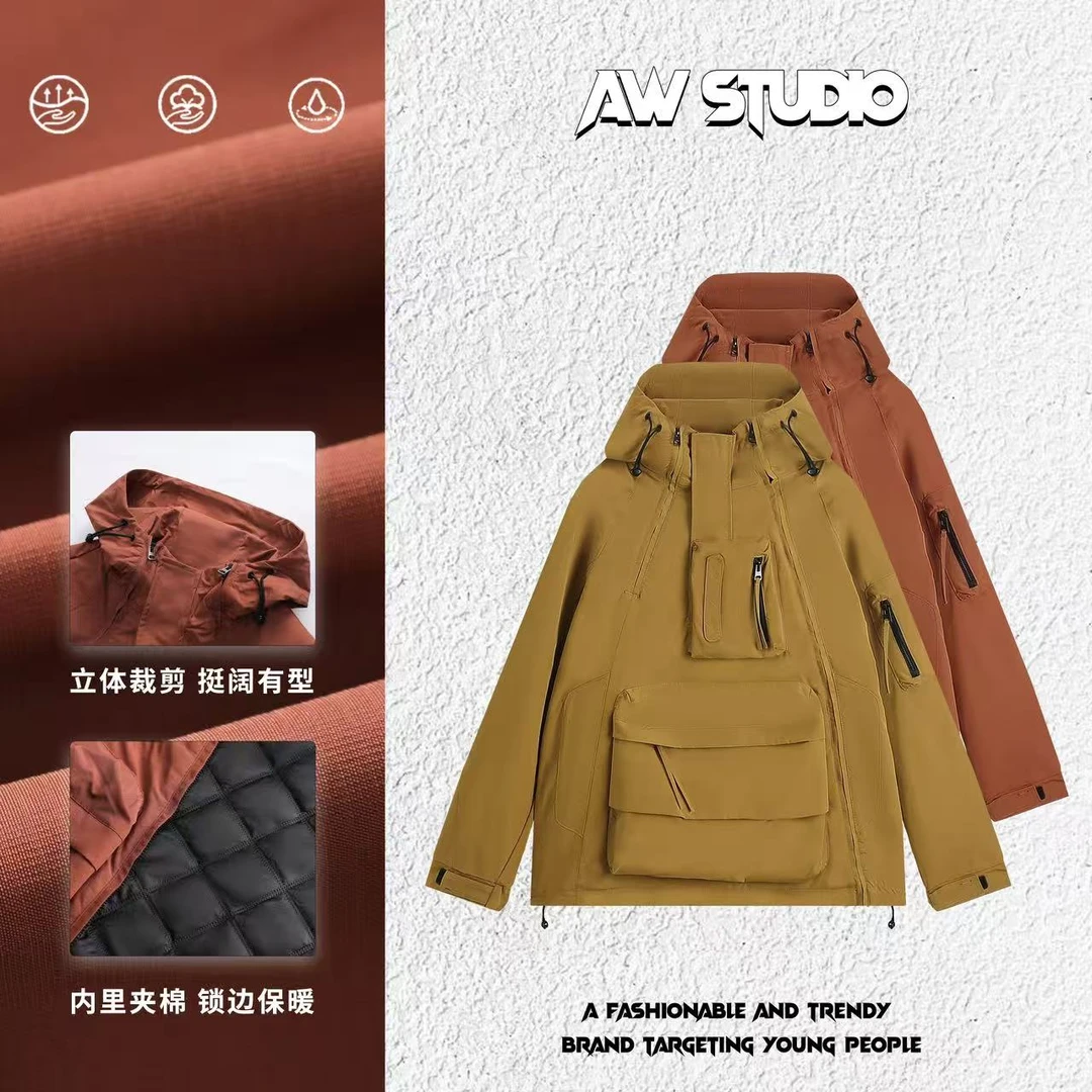 “AW”2025『结构主义』秋冬二棉加厚高密度防风保暖棉服Z-18021