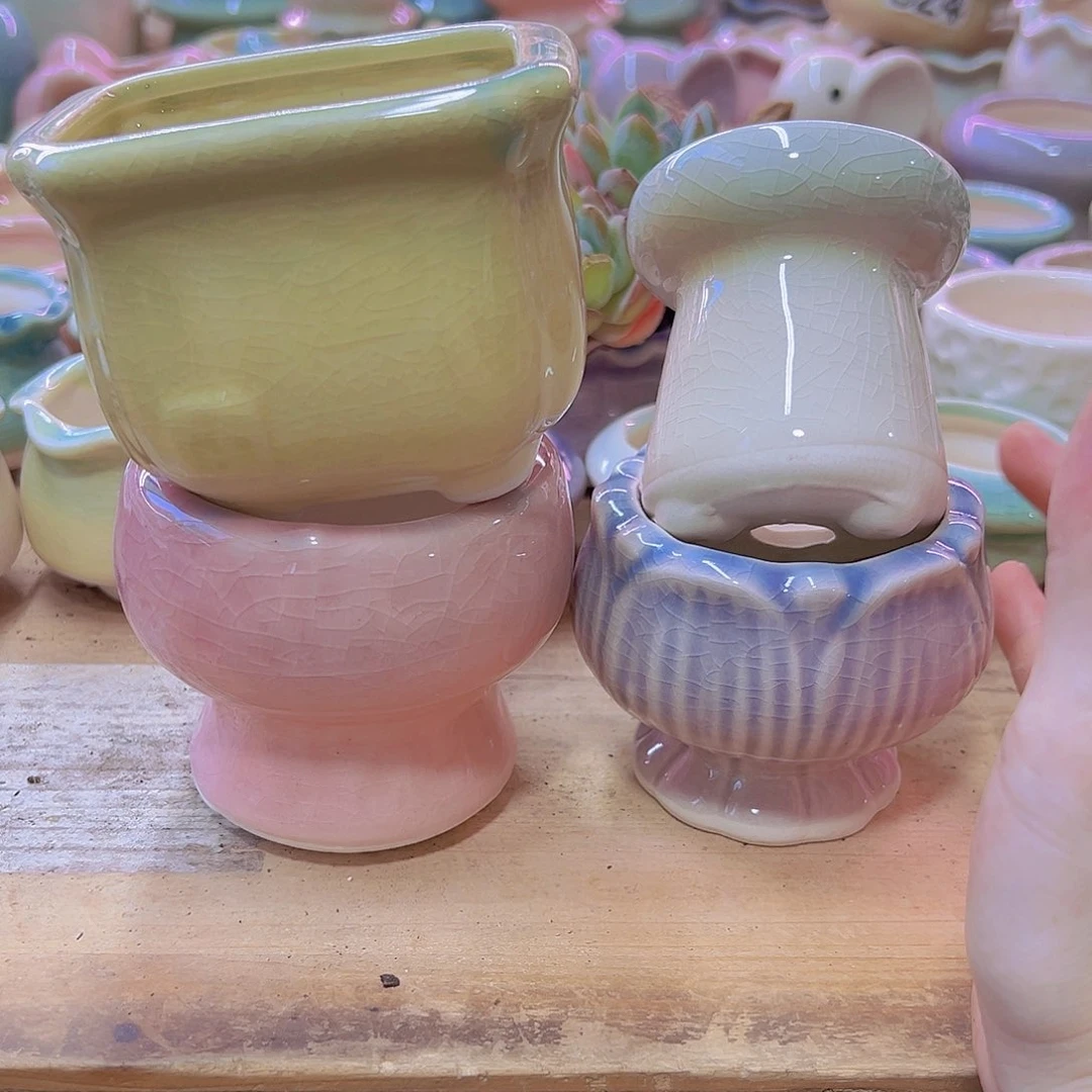 陶瓷花盆当场满12包邮