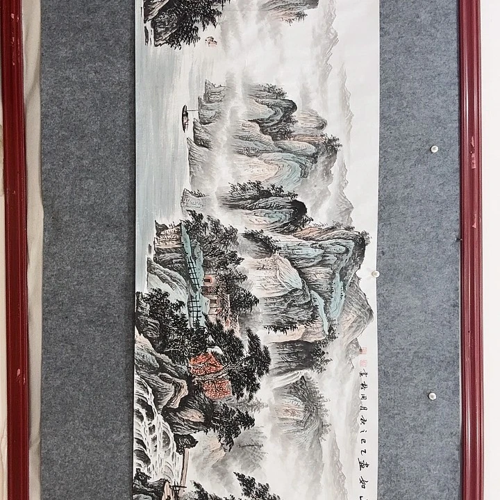 国画手绘国画江山如画