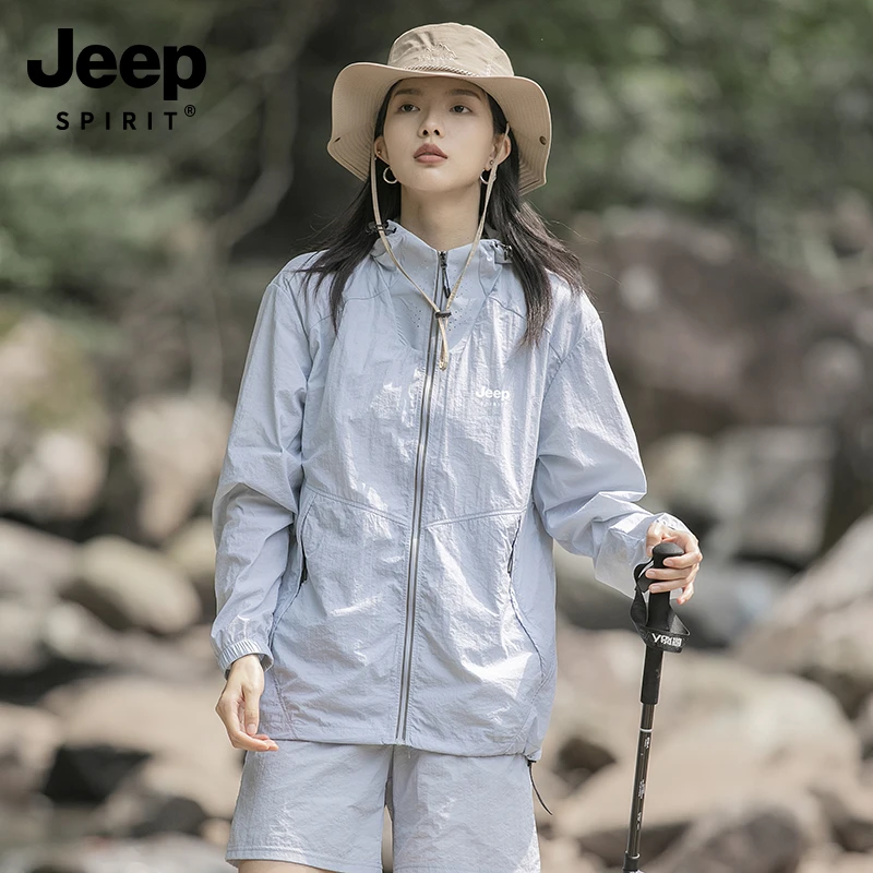 JEEP吉普冰丝防晒衣女2025新款夏季轻薄防晒外套户外防紫外线上衣