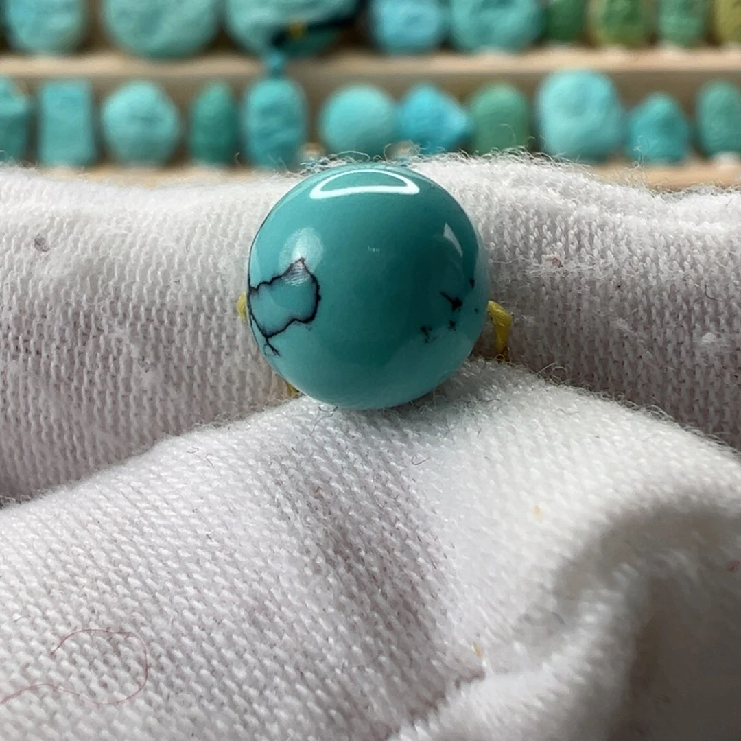 未镶嵌绿松石圆珠 8.7mm