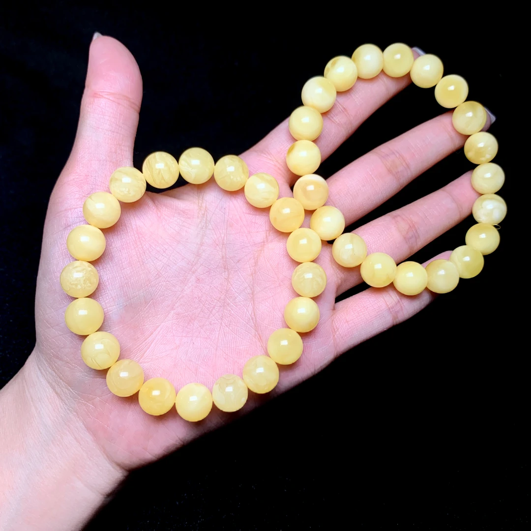 【云上好物】12 DS24909-蜜蜡单圈手串-多样性发一件-9mm（JG）