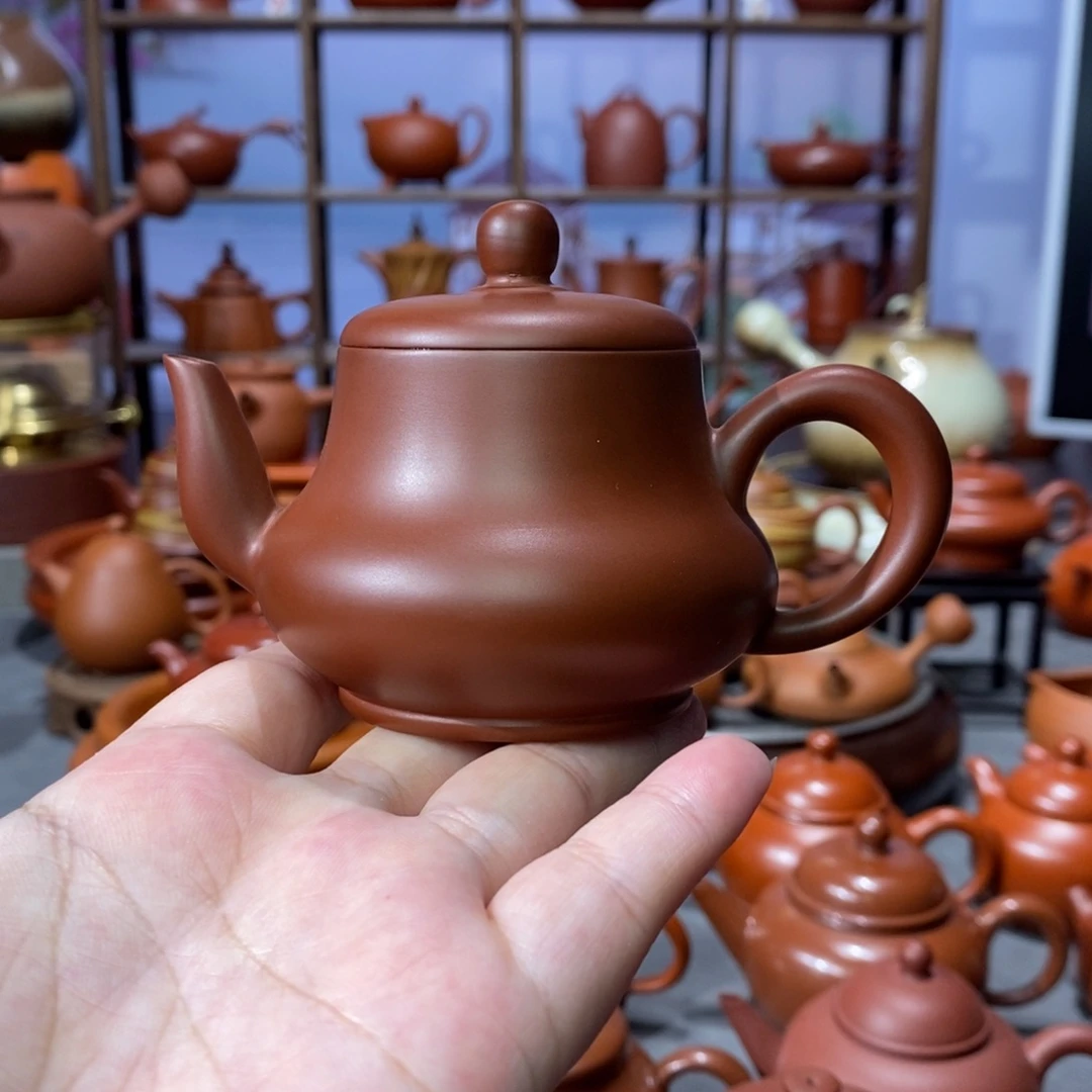 茶壶紫砂章淑煌朱泥君德壶110cc