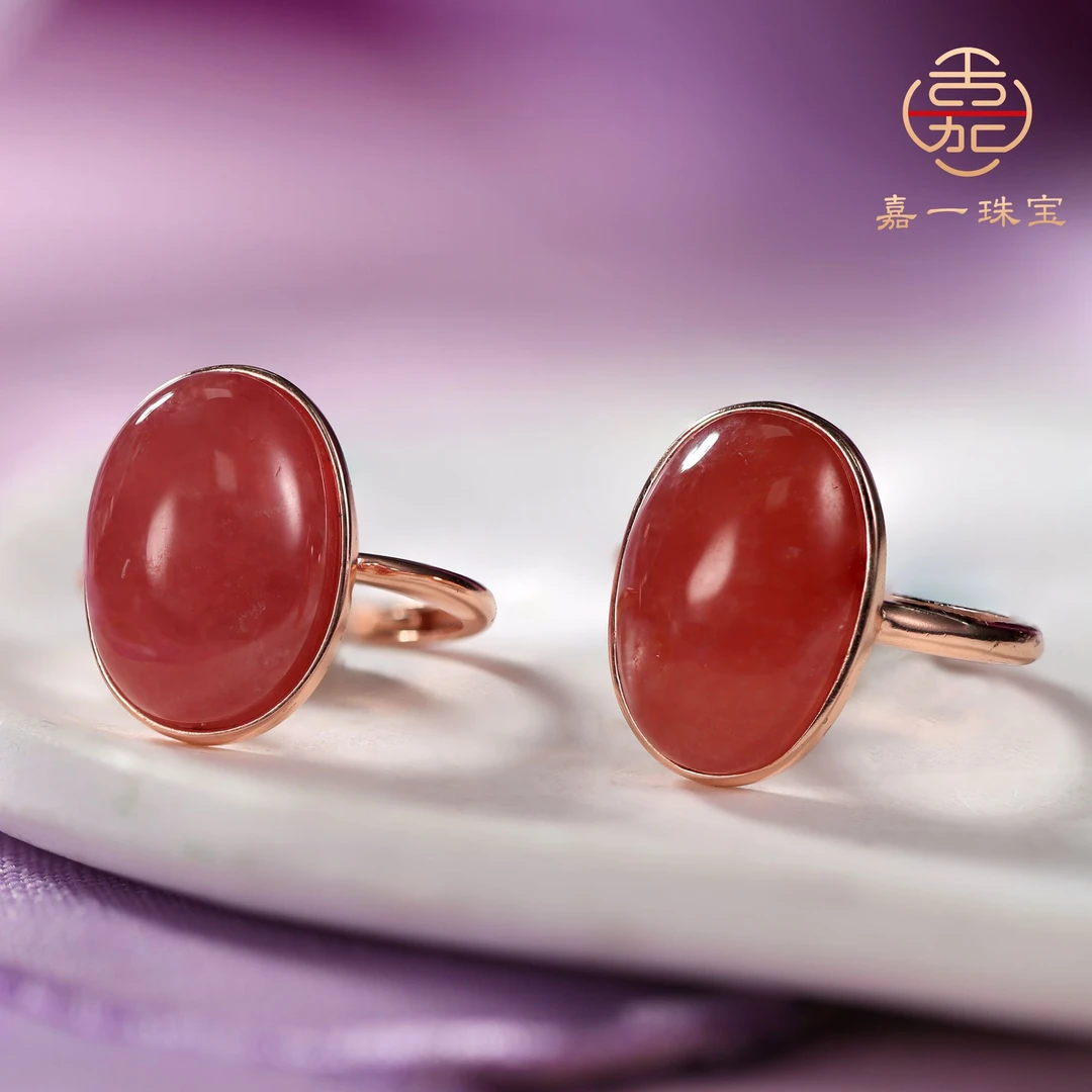 【嘉一珠宝】 天然珠宝冰种红纹石戒指-SX2925（多样性发其一）