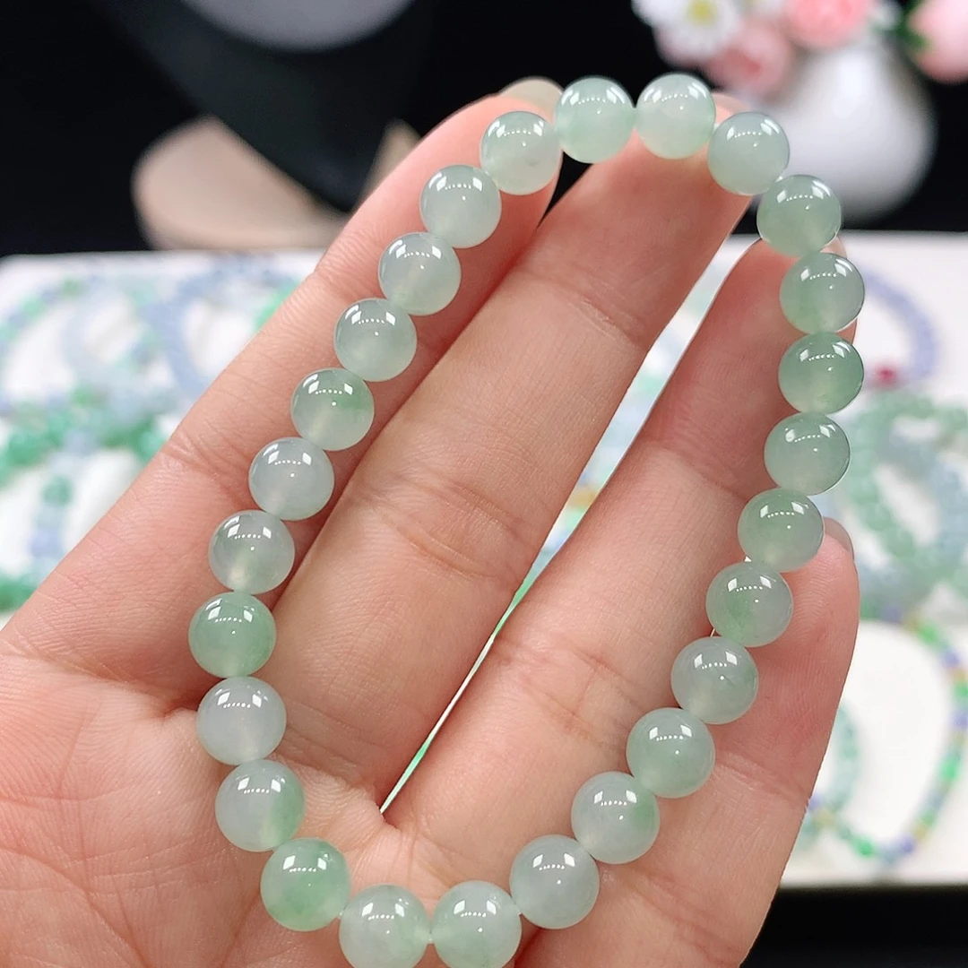 翡翠未镶嵌手链6.9mm