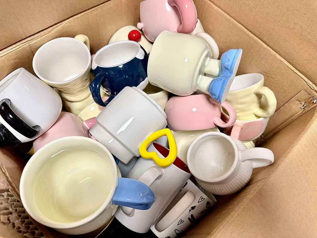 【直播微瑕800】陶瓷马克杯学生喝水家用咖啡杯早餐杯居家办公水杯