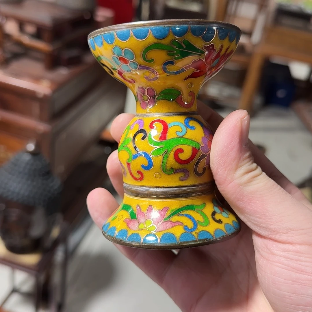 景泰蓝莲花烛台超级福利