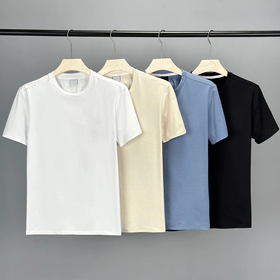 两颗夏季圆领水洗短袖T恤潮流男士t恤男装半袖百搭透气