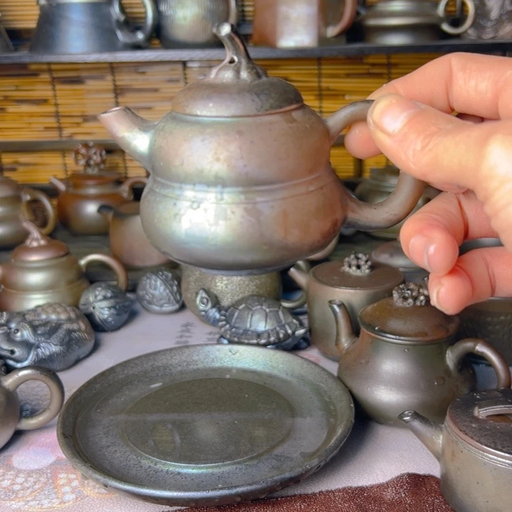 紫泥壶坭兴陶茶壶
