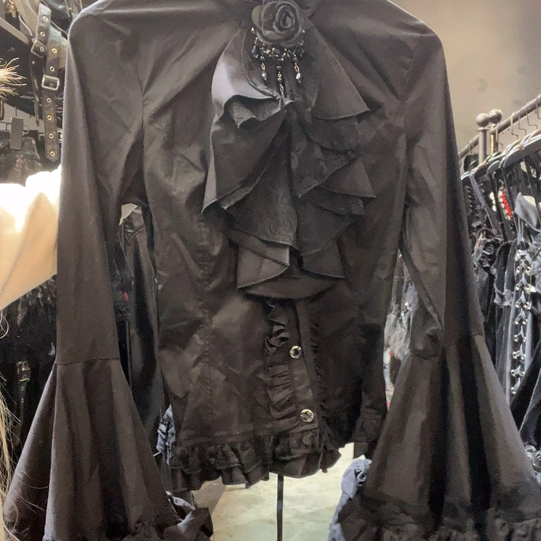 Df黑色宫廷衬衫1111