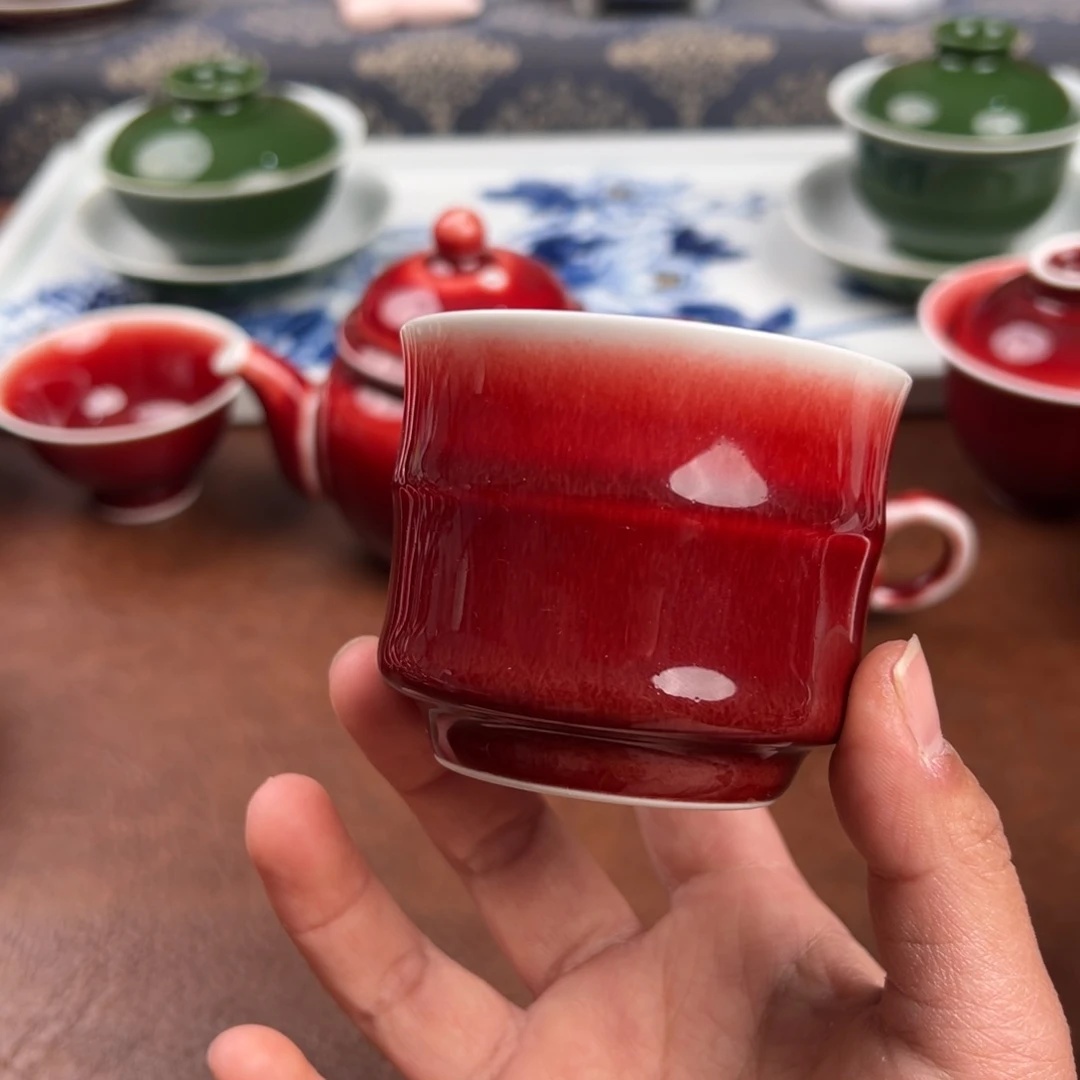 烈***心陶瓷景德镇陶瓷郎红