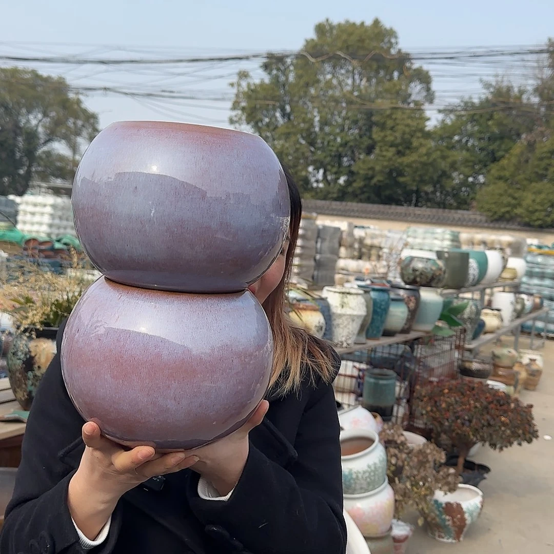 花盆紫砂王老板花盆1230-627高17口14