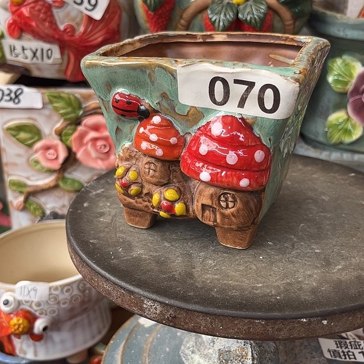 粗陶材质多肉花盆