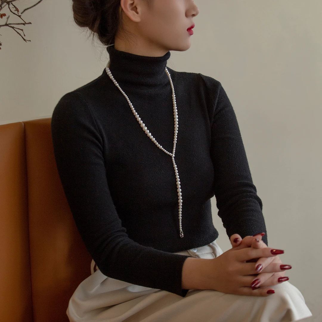 3-9mm无核淡水毛衣链