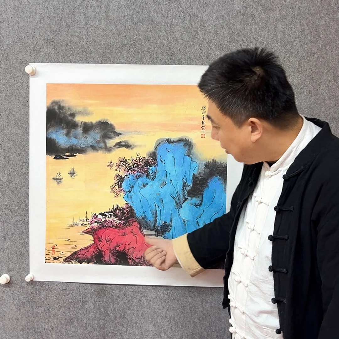 国画山水绘画作品