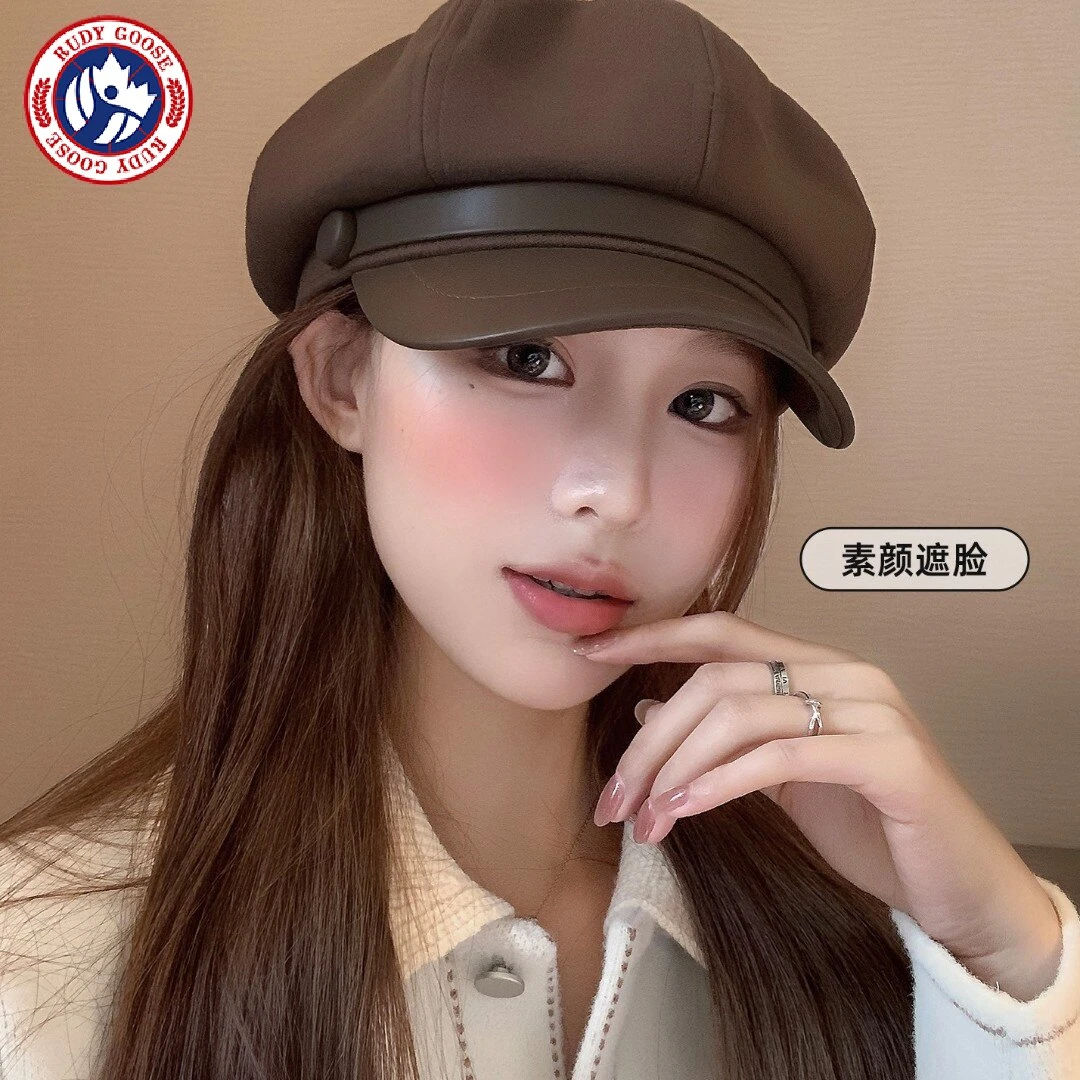 加拿大RUDY GOOSE鹅八角帽大头围贝雷帽报童帽秋冬日系复古画家帽