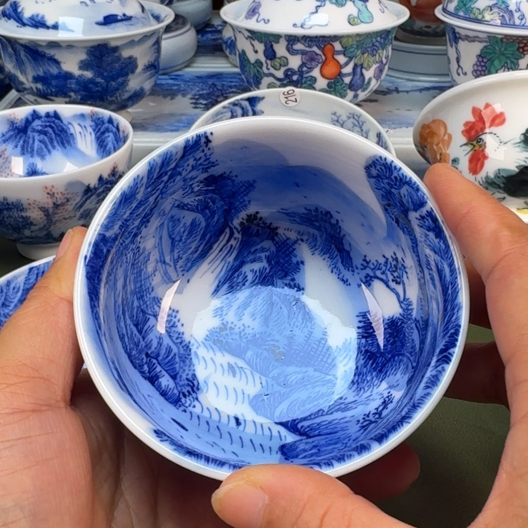 陶瓷景德镇纯手绘茶具圆圆275