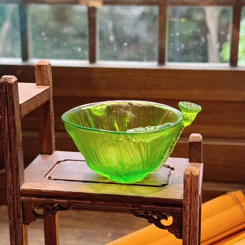 【青涟杯】荷气生才 绿色莲蓬杯 茶杯 7121