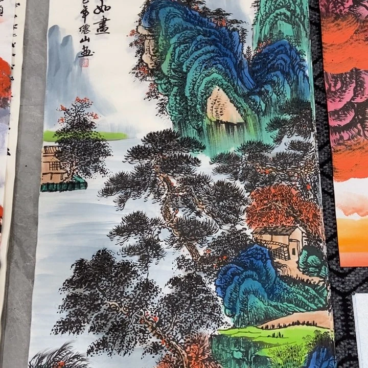 枕书斋画廊的直播间