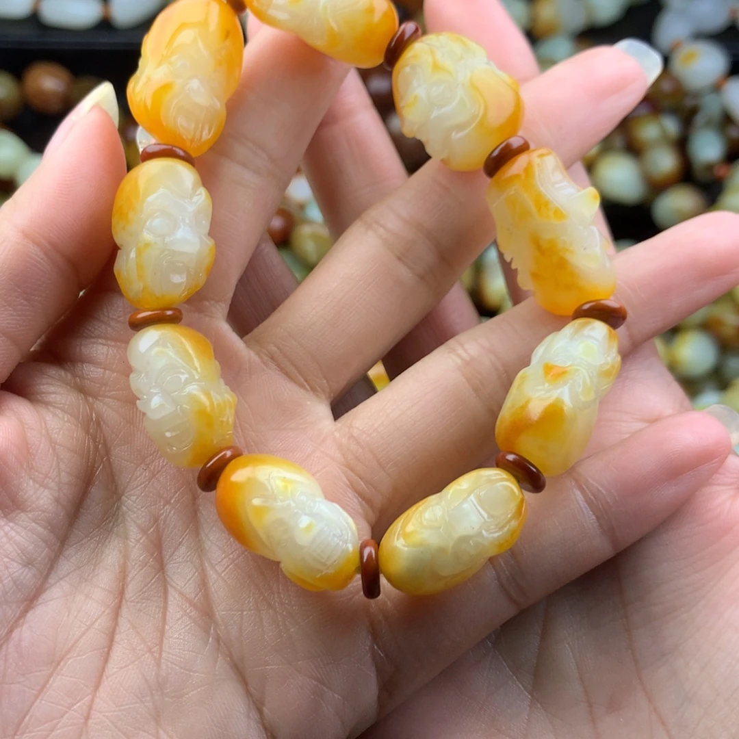 一***生和田玉未镶嵌手链