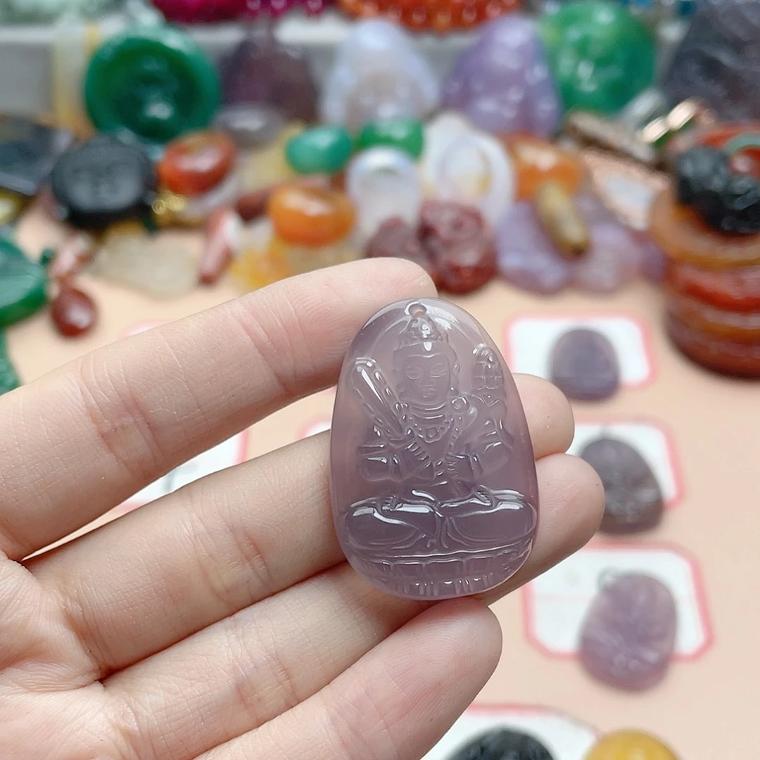 玛瑙/玉髓颈饰合金火*