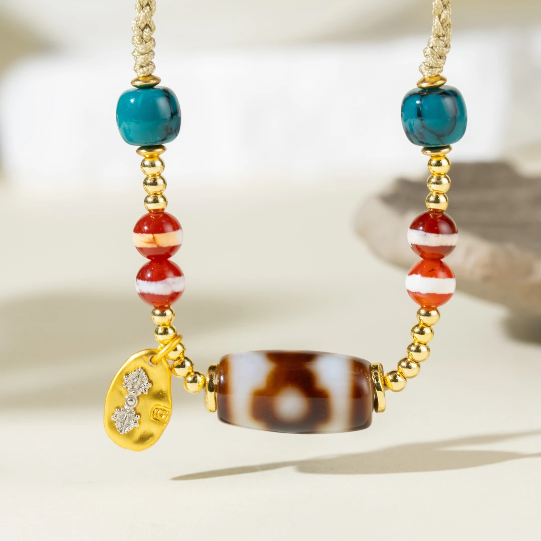 （灵魅）坛城三眼玛瑙DIY百搭吊坠设计款