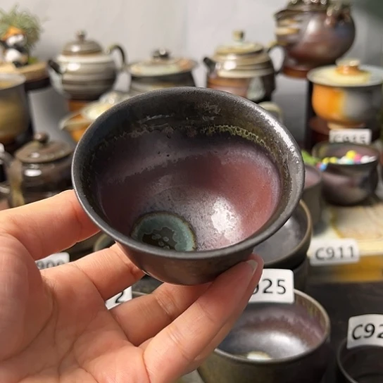 高**月柴烧茶具柴烧茶具