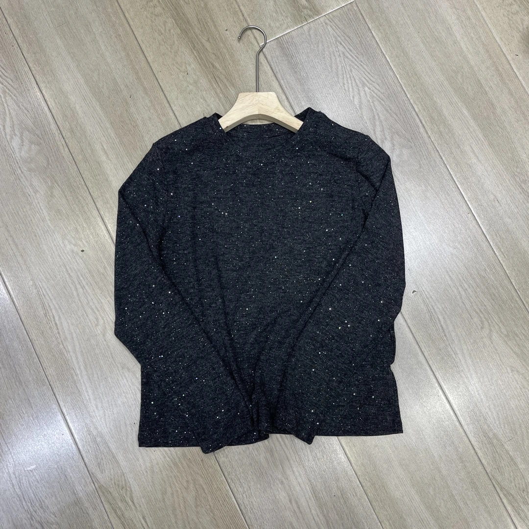 「大欣家」25019「星空亮片」休闲气质打底衫