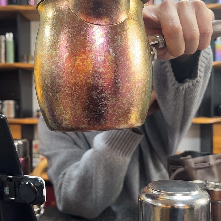 钛合金纯钛罐罐茶玫瑰粉