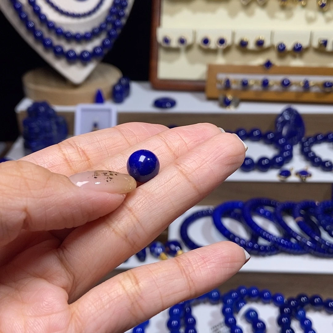 一***•青金石未镶嵌9.6单珠