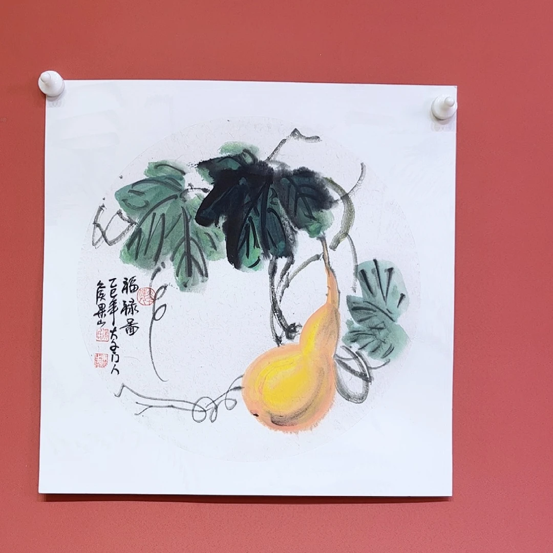 国画侯果山老师亲笔手绘作品朵