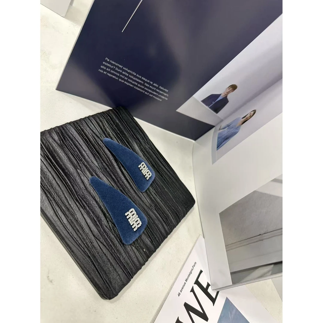 对装~高端丝绒水钻大号水滴BB夹发夹边夹侧边碎发夹时尚发卡