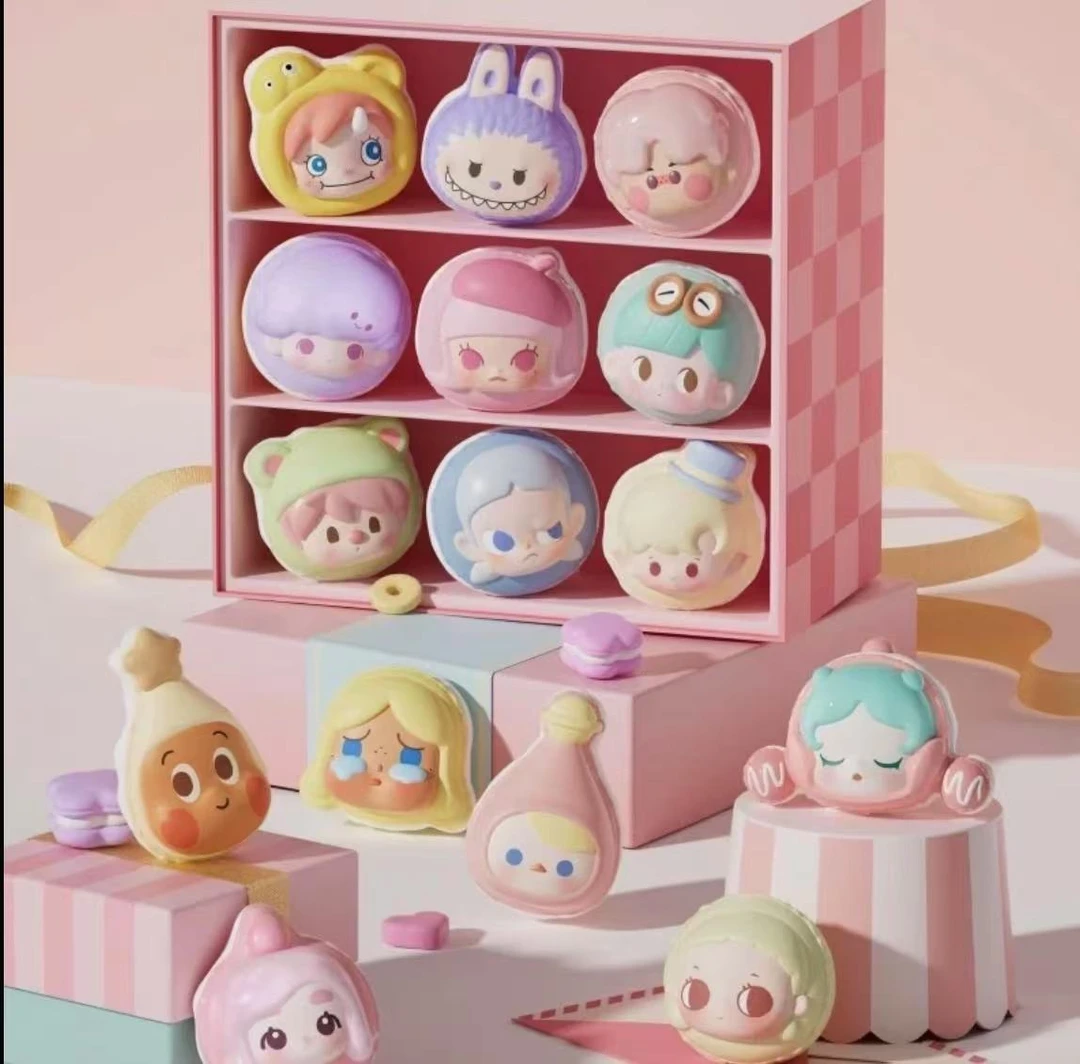 【拆盒】正版 泡泡萌粒 马卡龙甜品系列公仔盲盒