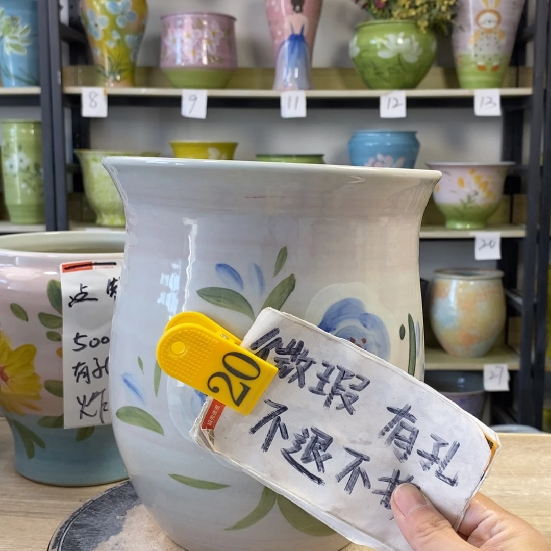 景德镇手绘陶瓷花盆