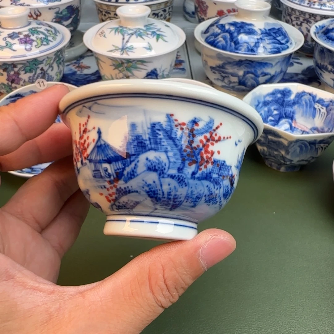 纯手工纯手绘茶具，30