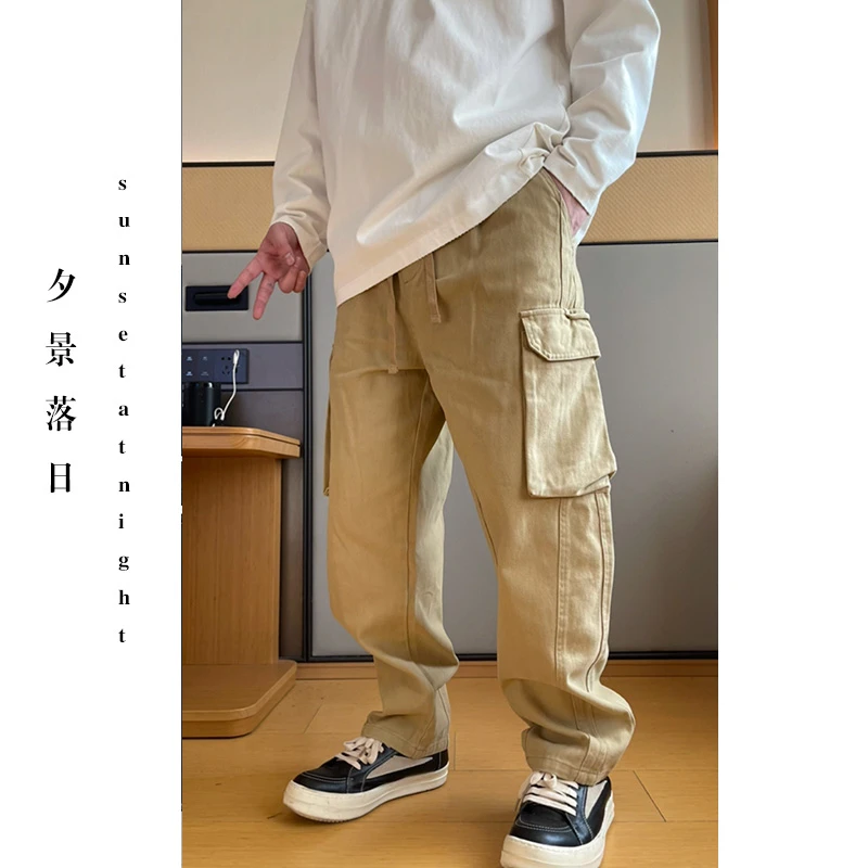【cityboy】秋款工装多口袋休闲直筒百搭工装长裤A0115