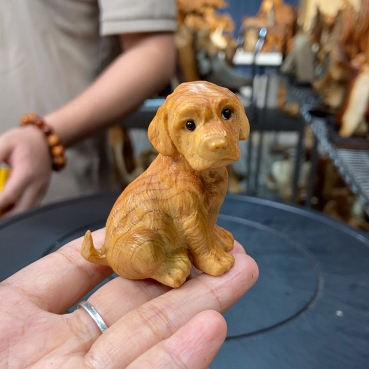 柏木（崖柏）手把件狗