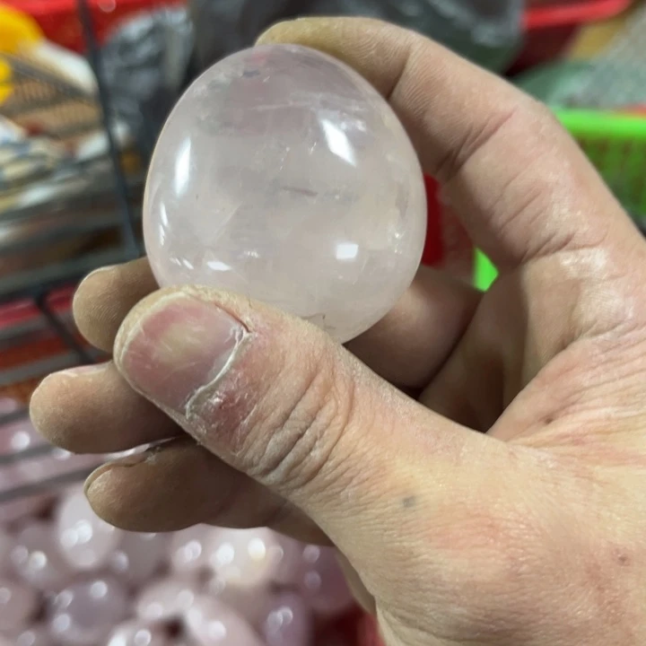 水晶226未镶嵌粉晶把玩