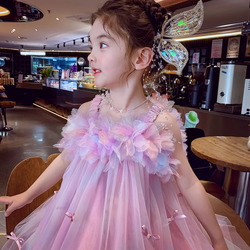 【年中浮力】米米哈罗女童甜美连衣裙公主绝美网纱吊带裙儿童X25324