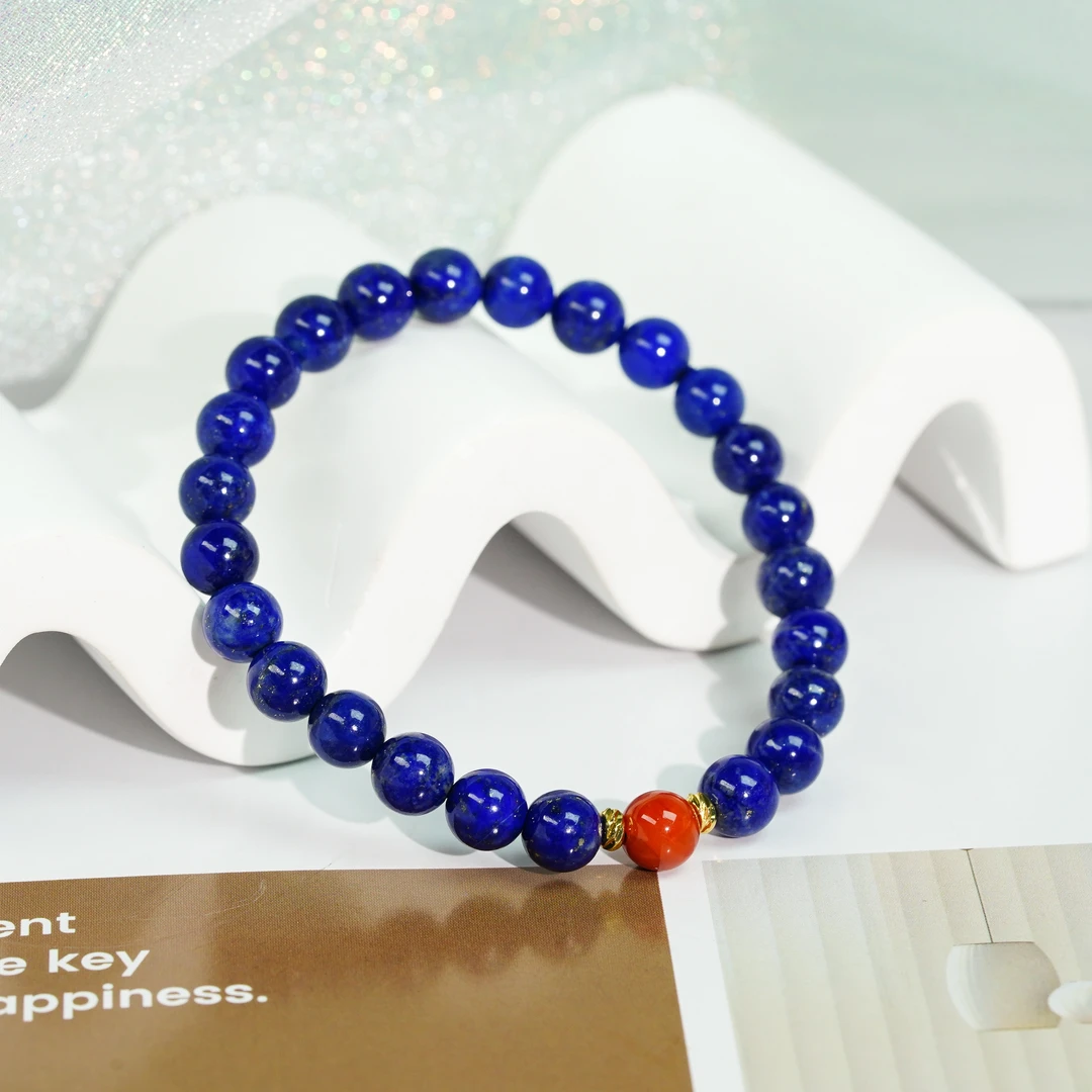 【小北珠宝】青金石DIY单圈手串22-17L01X1207【多样性发一件】约7mm