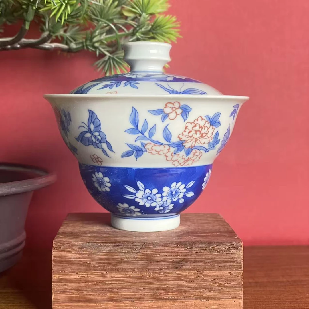 含月阁 蝶恋花盖碗 HY035